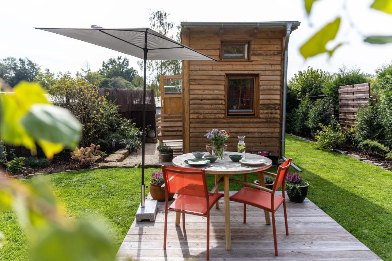 Zirbenholz Tiny House "Waldhauszeit" Am See Mucke Bagian luar foto